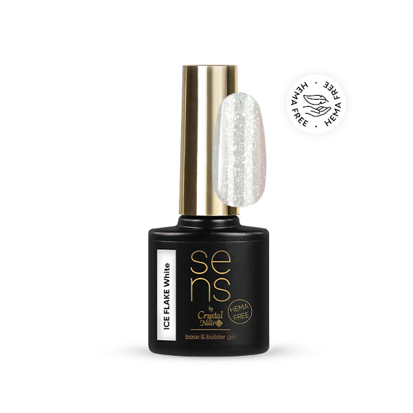 SENS ICE FLAKE base&builder gel - white 10ml (THF)