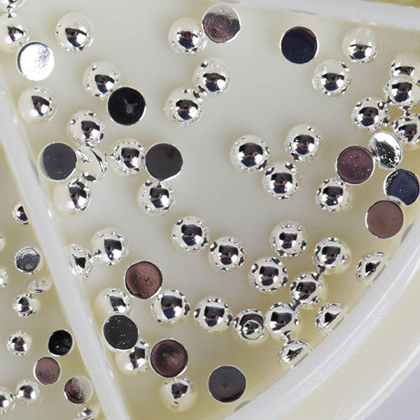 Half Beads Refill - Metal silver 3mm