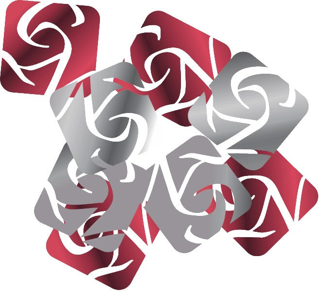 CN metal logo – small rhombus (red, 10kpl)