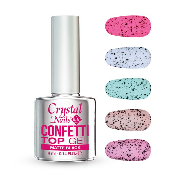 CONFETTI TOP GEL 4 ML - Matte Black (THF)
