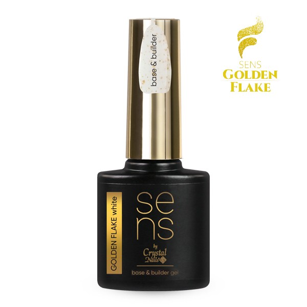SENS GOLDEN FLAKE BASE&BUILDER GEL- white 10 ML