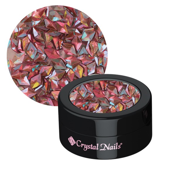 RHOMBUS DECORATION GLITTER - PEACH