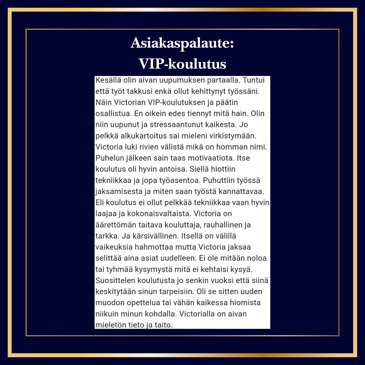 VIP-koulutus