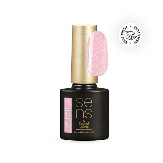 SENS FLASH base&builder gel - milky pink 10ml (THF)