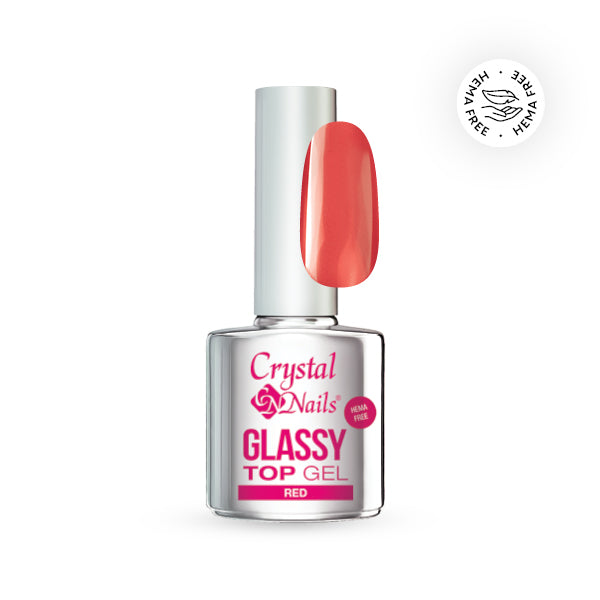 GLASSY TOP GEL - RED 4ML (HF)
