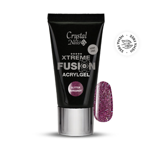 XTREME FUSION ACRYLGEL GLITTER BURGUNDY 30 G (THF)