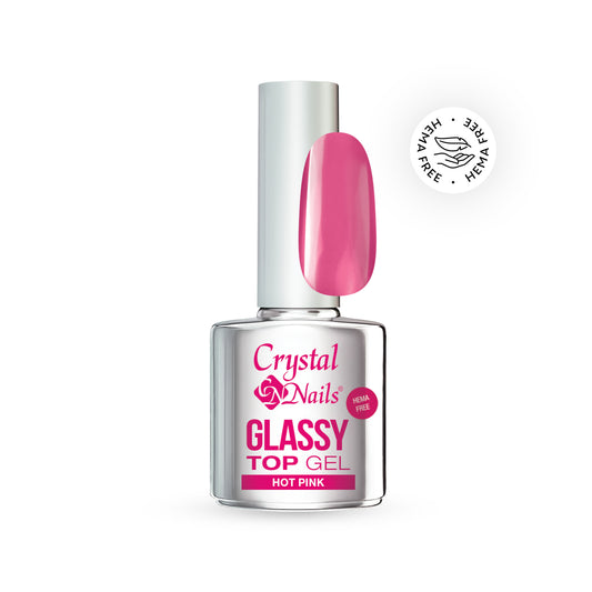 GLASSY TOP GEL 4 ML - HOT PINK (HF)