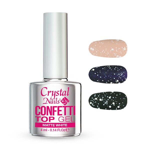 CONFETTI TOP GEL 4 ML - Matte White (THF)