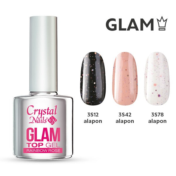 GLAM TOP GEL 4 ML - Rainbow Rose (THF)